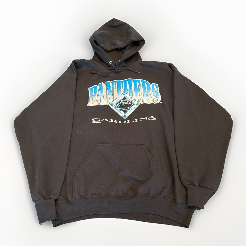 Vintage 1990s Carolina Panthers Trench NFL Football USA XL Sweatshirt Hoodie